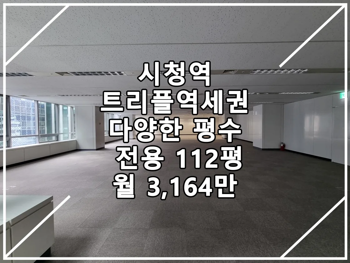 [23.02.08 실매물] 시청역, 을지로입구역 트리플 역세권 다양한 평수 깔끔한 건물 컨디션 우수 빌딩 추천
