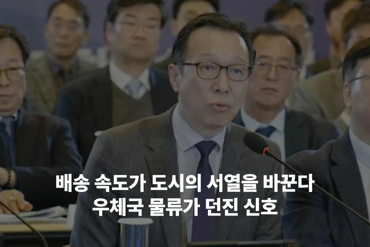 배송 속도가 도시의 서열을 바꾼다 우체국 물류가 던진 신호
