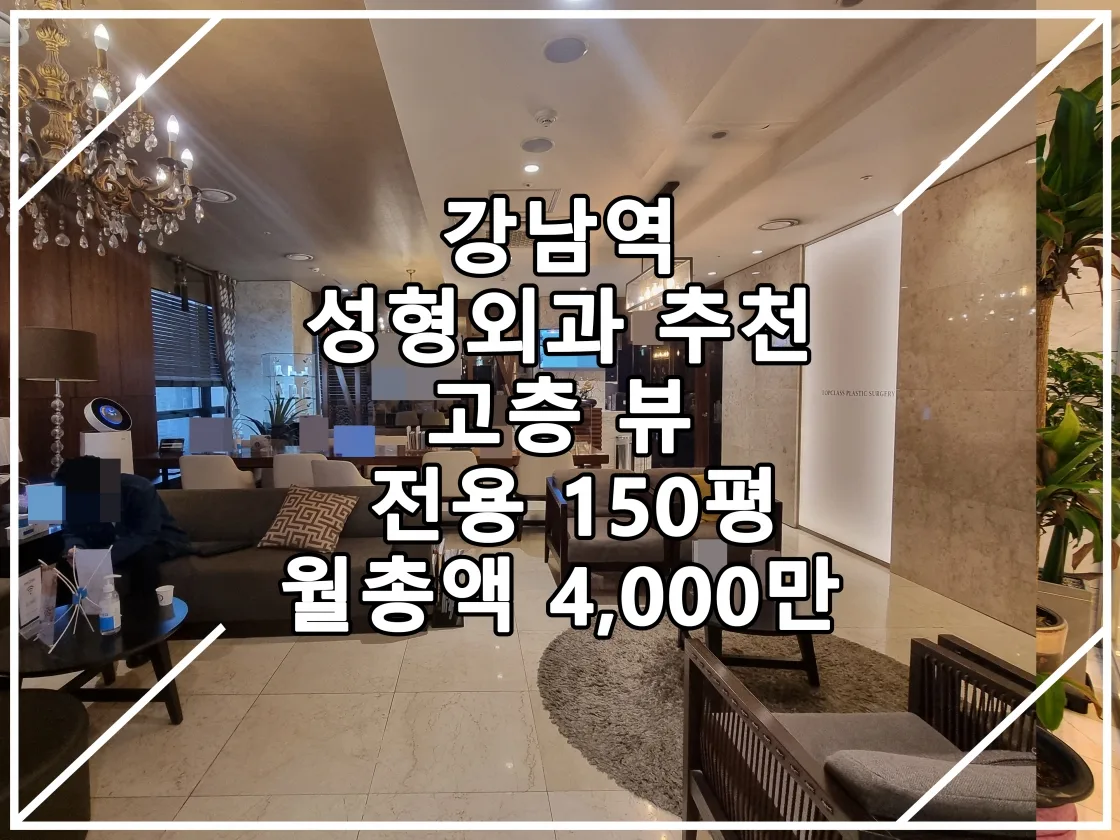 [22.10.11 실매물] 강남역 초역세권 병의원 추천