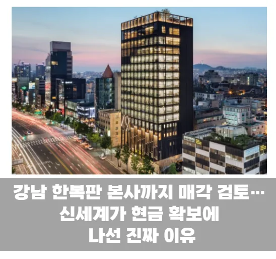 강남 한복판 본사까지 매각 검토…신세계가 현금 확보에 나선 진짜 이유